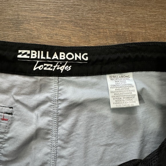 Billabong Lo Tides Board Short Swim Trunks Striped Men's Sz 30 Surfing Beach - Picture 4 of 8